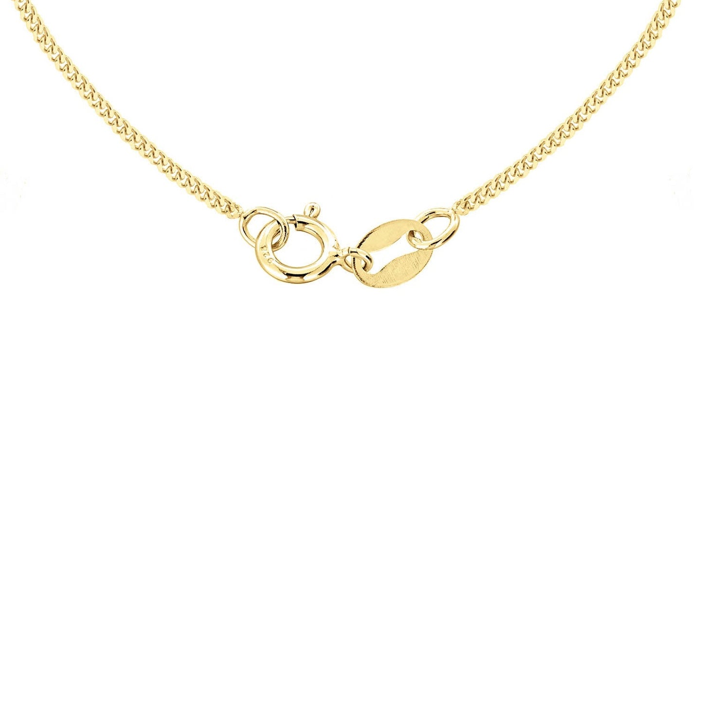 9ct Yellow Gold 30 Diamond Cut Adjustable Curb Chain 46cm-51cm