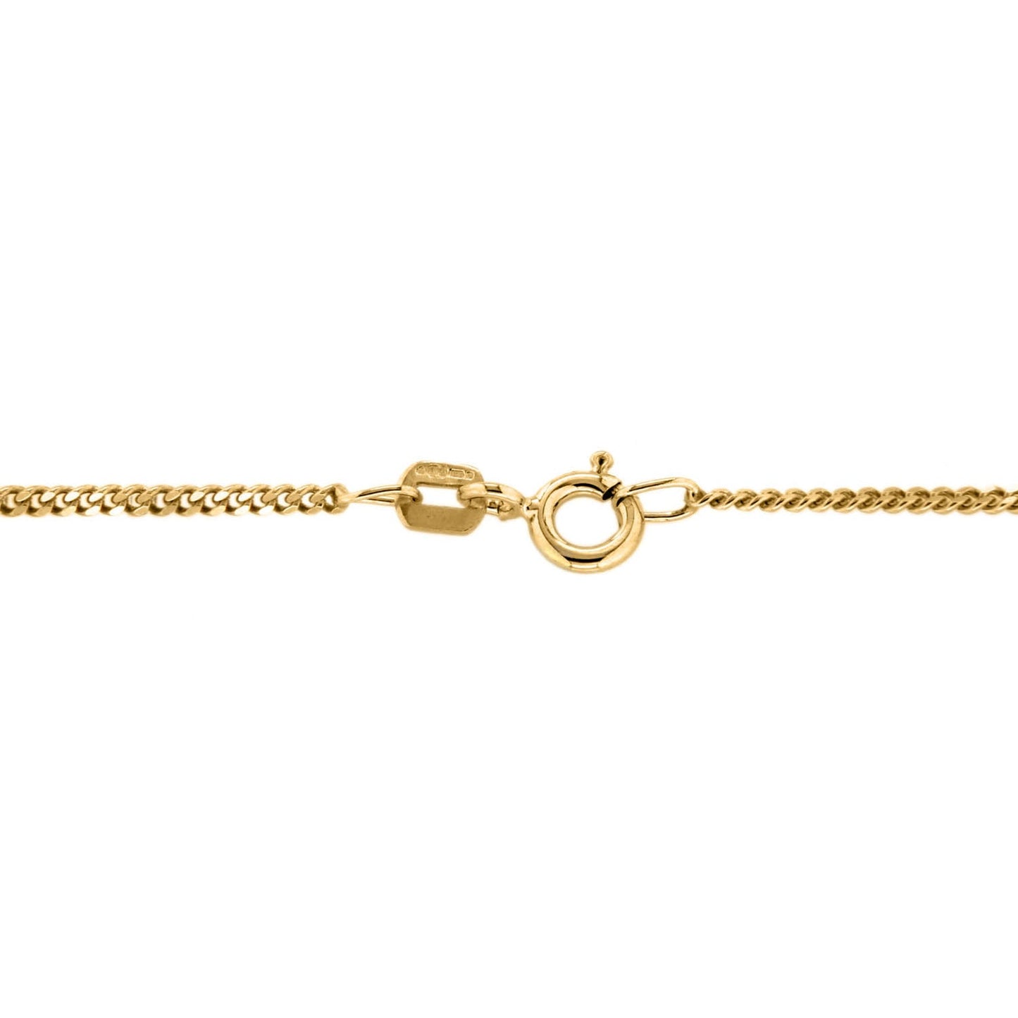 9ct Yellow Gold 40 Diamond Cut Curb Chain 46cm
