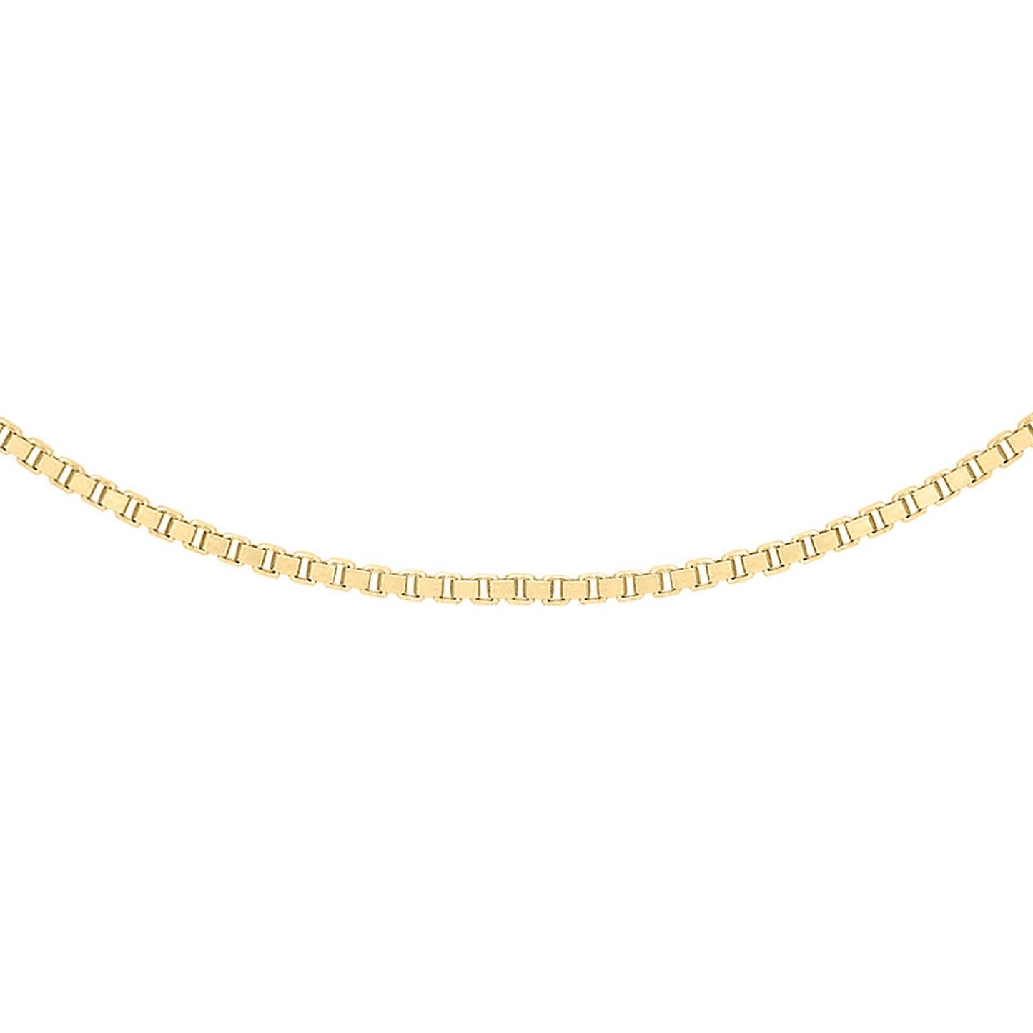 9ct Yellow Gold Solid Venetian Box Chain 45-50cm