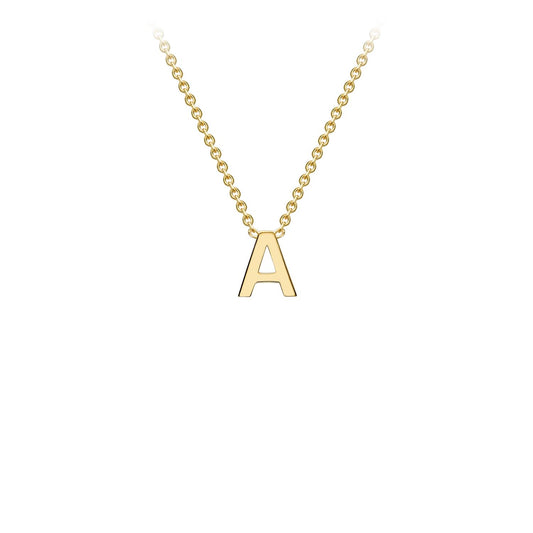 9ct Yellow Gold 'A' Initial Adjustable Letter Necklace 38/43cm