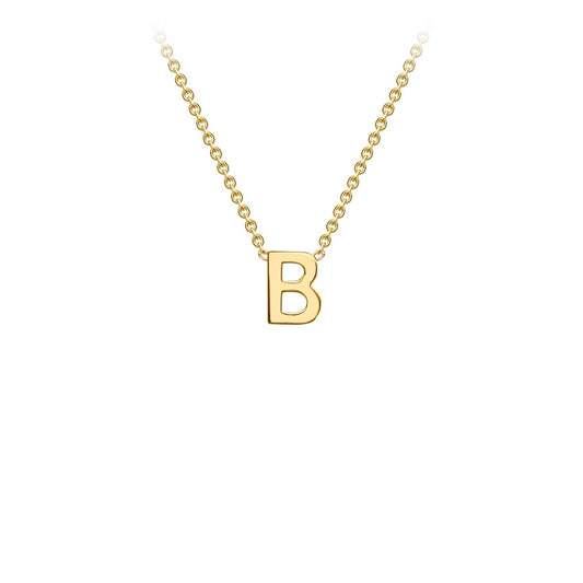 9ct Yellow Gold 'B' Initial Adjustable Letter Necklace 38/43cm