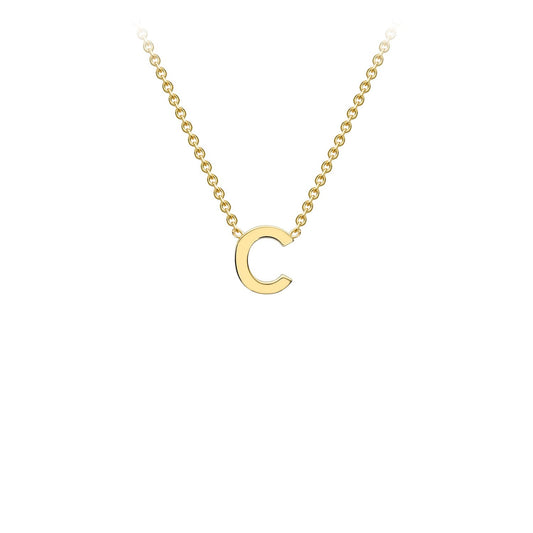 9ct Yellow Gold 'C' Initial Adjustable Letter Necklace 38/43cm
