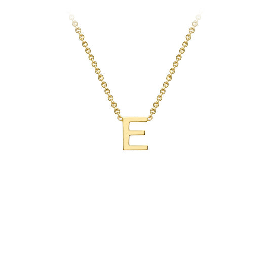 9ct Yellow Gold 'E' Initial Adjustable Letter Necklace 38/43cm