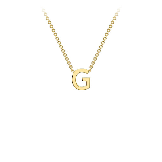 9ct Yellow Gold 'G' Initial Adjustable Letter Necklace 38/43cm