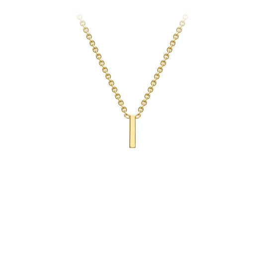 9ct Yellow Gold 'I' Initial Adjustable Letter Necklace 38/43cm