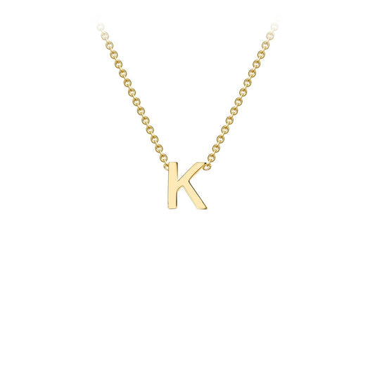 9ct Yellow Gold 'K' Initial Adjustable Letter Necklace 38/43cm