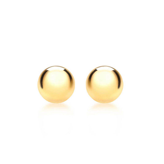 9ct Yellow Gold 5mm Ball Stud Earrings