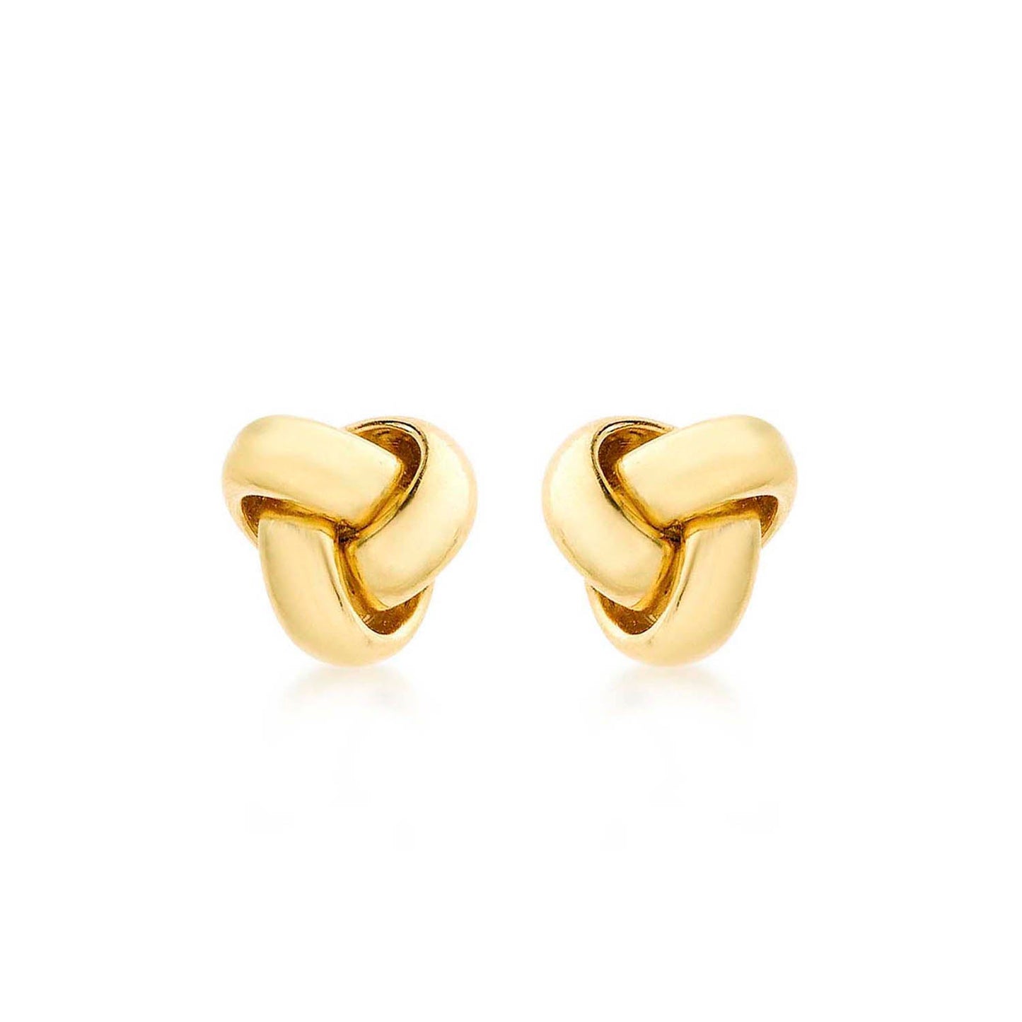9ct Yellow Gold 8mm Knot Stud Earrings