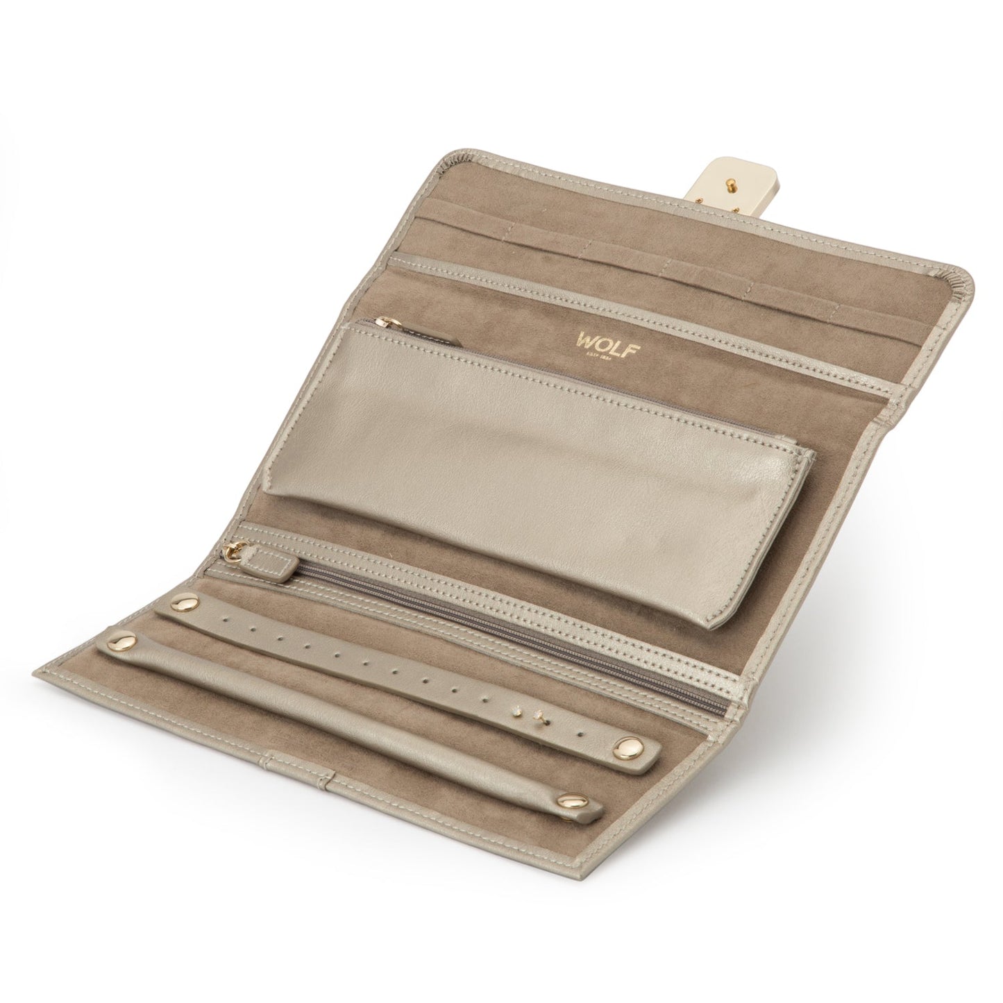 Wolf Palermo Jewellery Roll Pewter