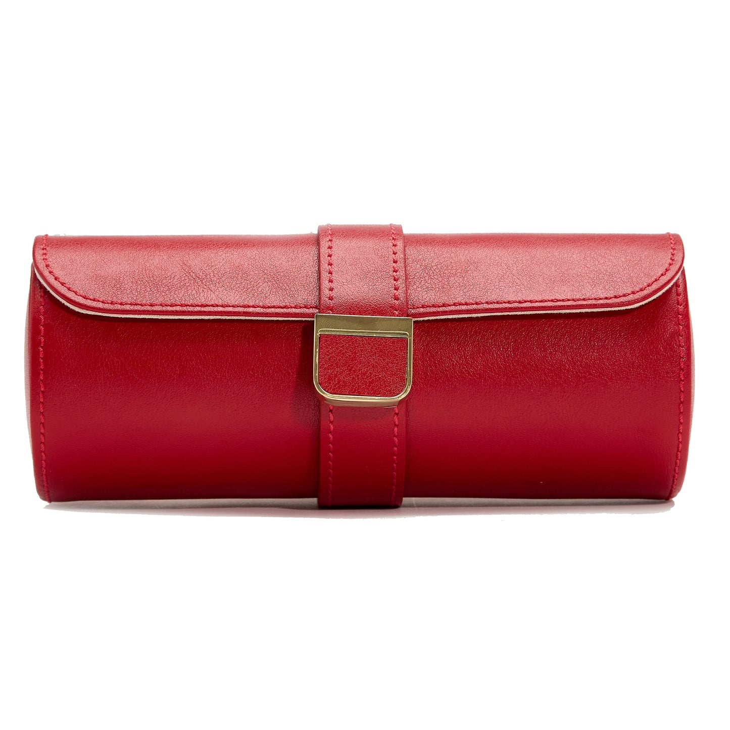 Wolf Palermo Double Watch Roll with Jewellery Pouch Red