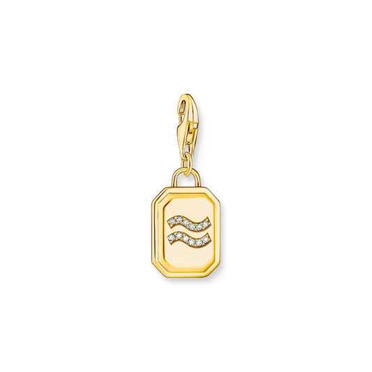 THOMAS SABO Charm Pendant Aquarius Zodiac Sign Gold