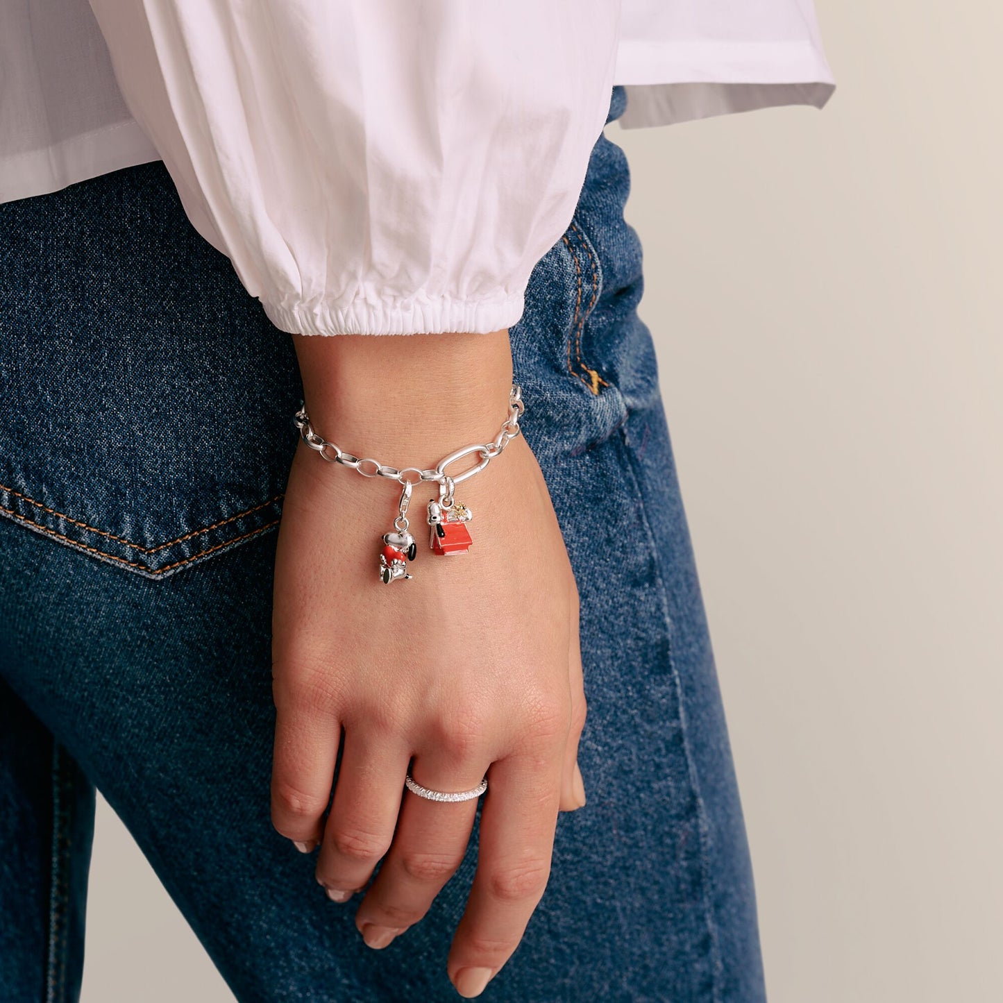 THOMAS SABO Charm Pendant Snoopy & Heart PEANUTS