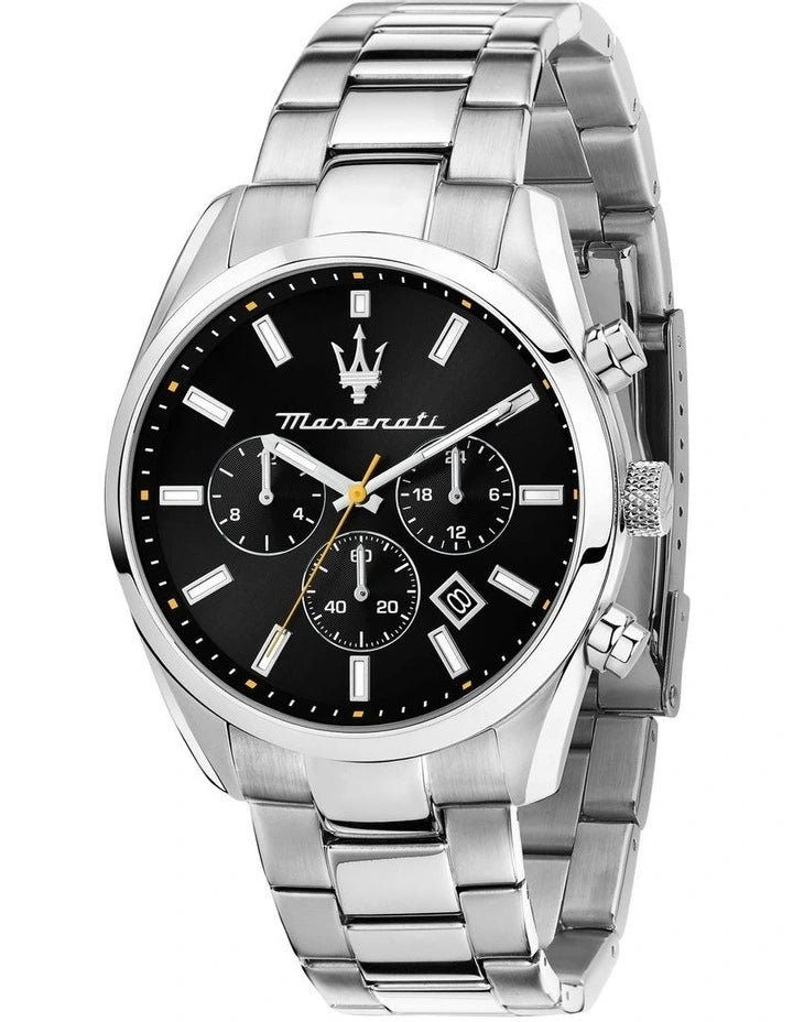 Maserati Attrazione 43mm Chronograph Quartz Watch in Black