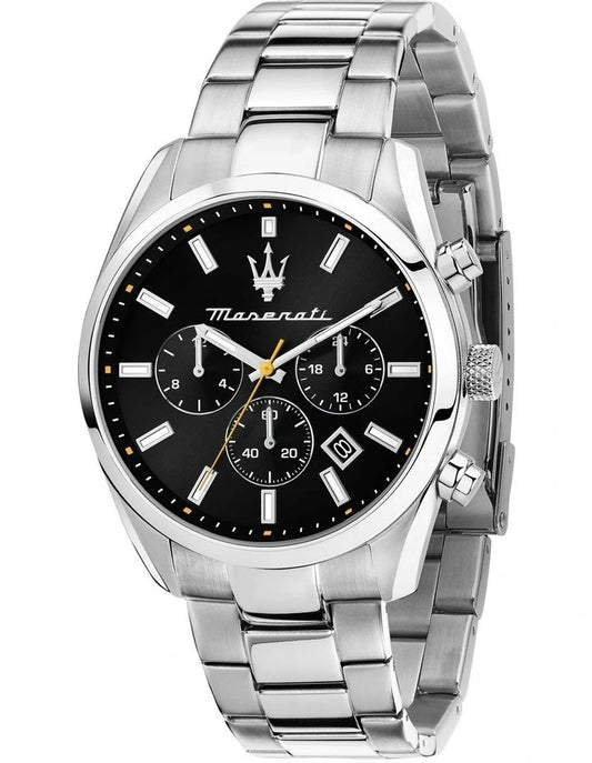 Maserati Attrazione 43mm Chronograph Quartz Watch in Black