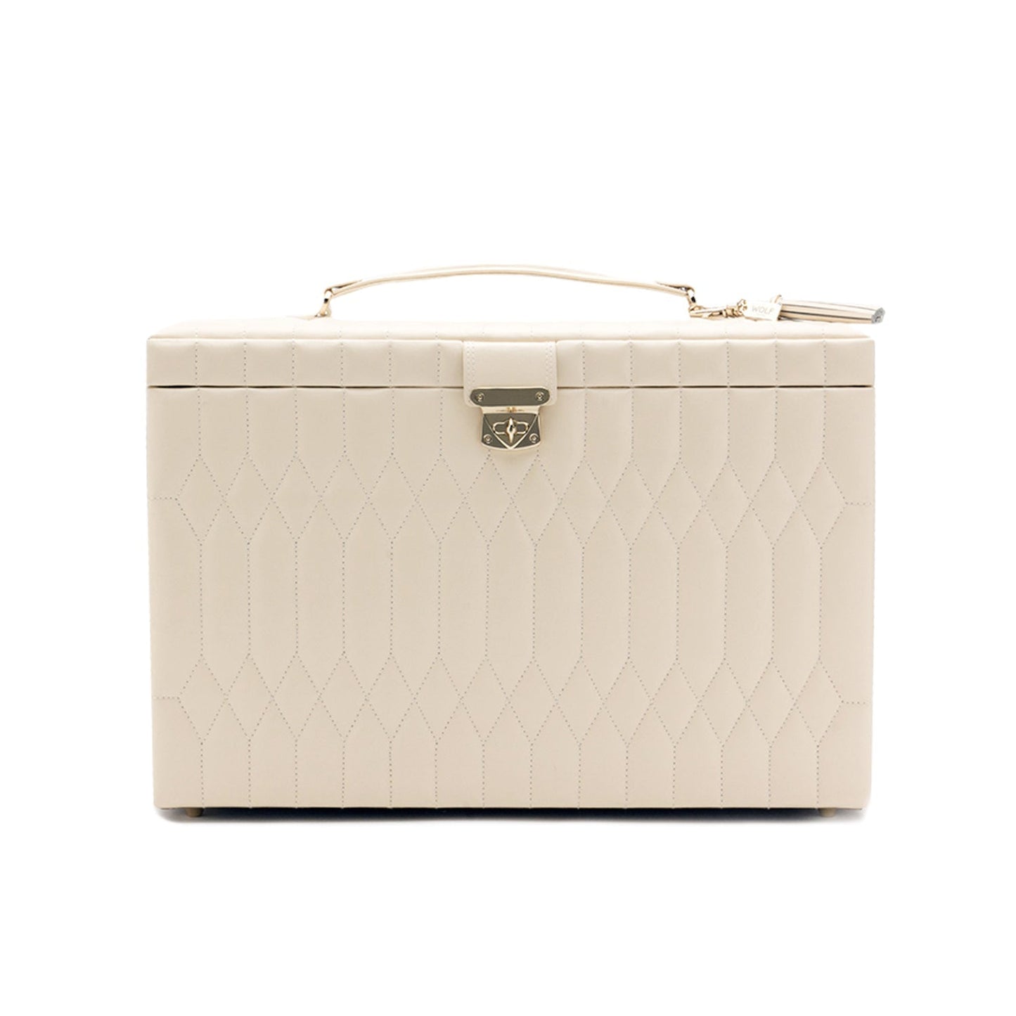 Wolf Caroline E-Large Jewellery Case Ivory