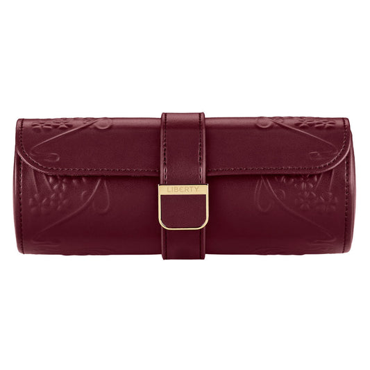 WOLF x Liberty Triple Watch Roll - Burgundy