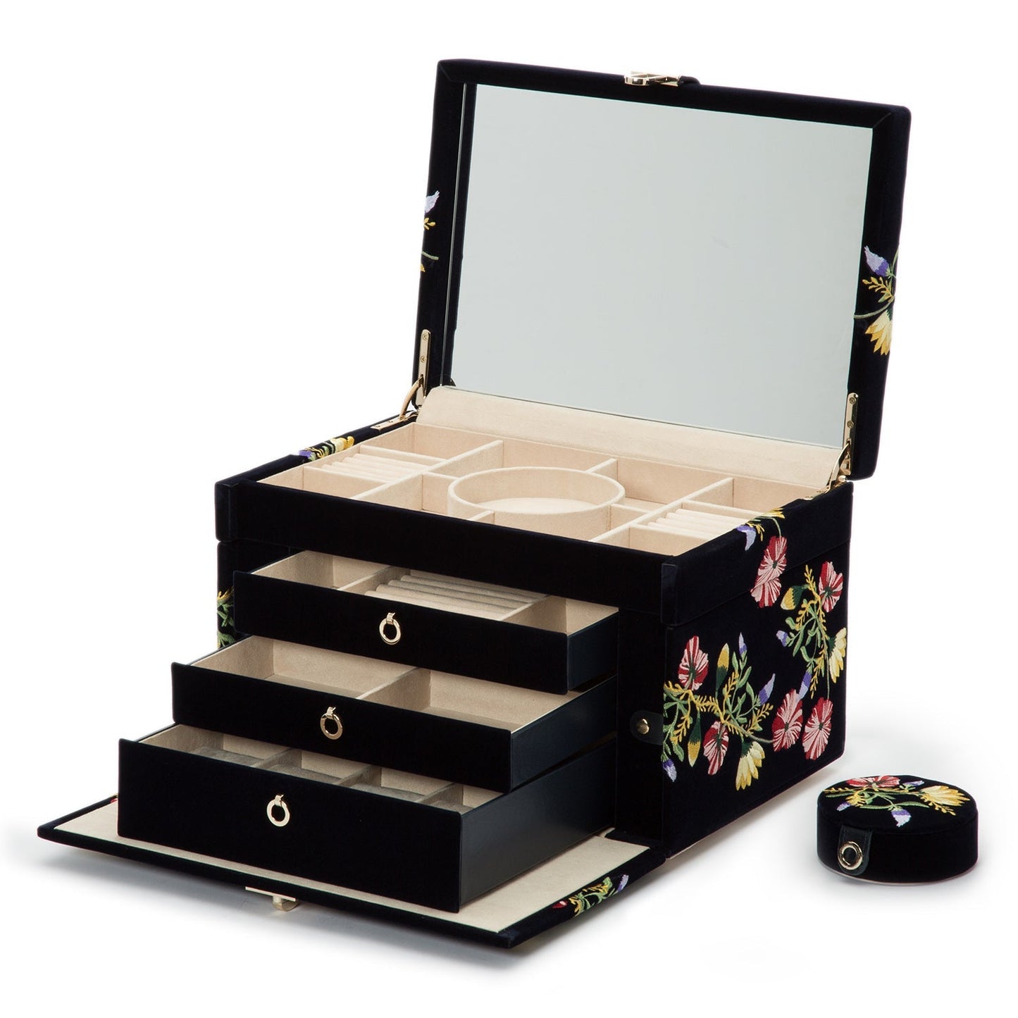 Wolf Zoe Large Jewellery Box Indigo