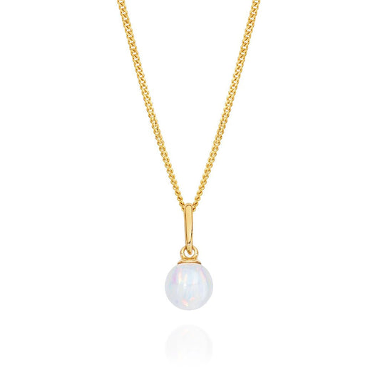 9ct gold synthetic opal pendant