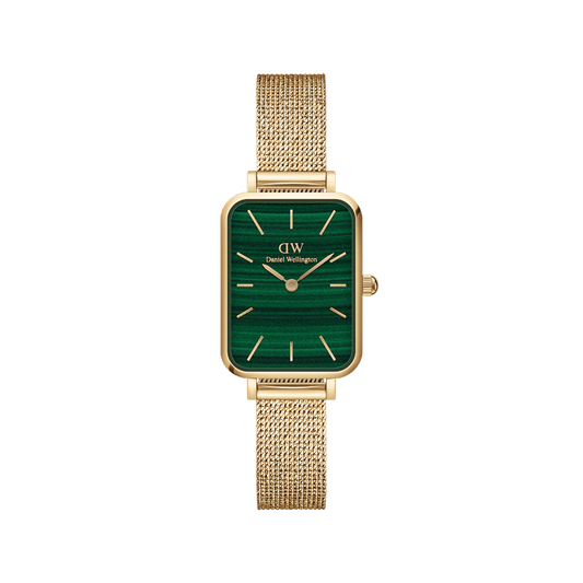 Daniel Wellington Quadro 20X26 Pressed Evergold Gold & Goldreen Watch
