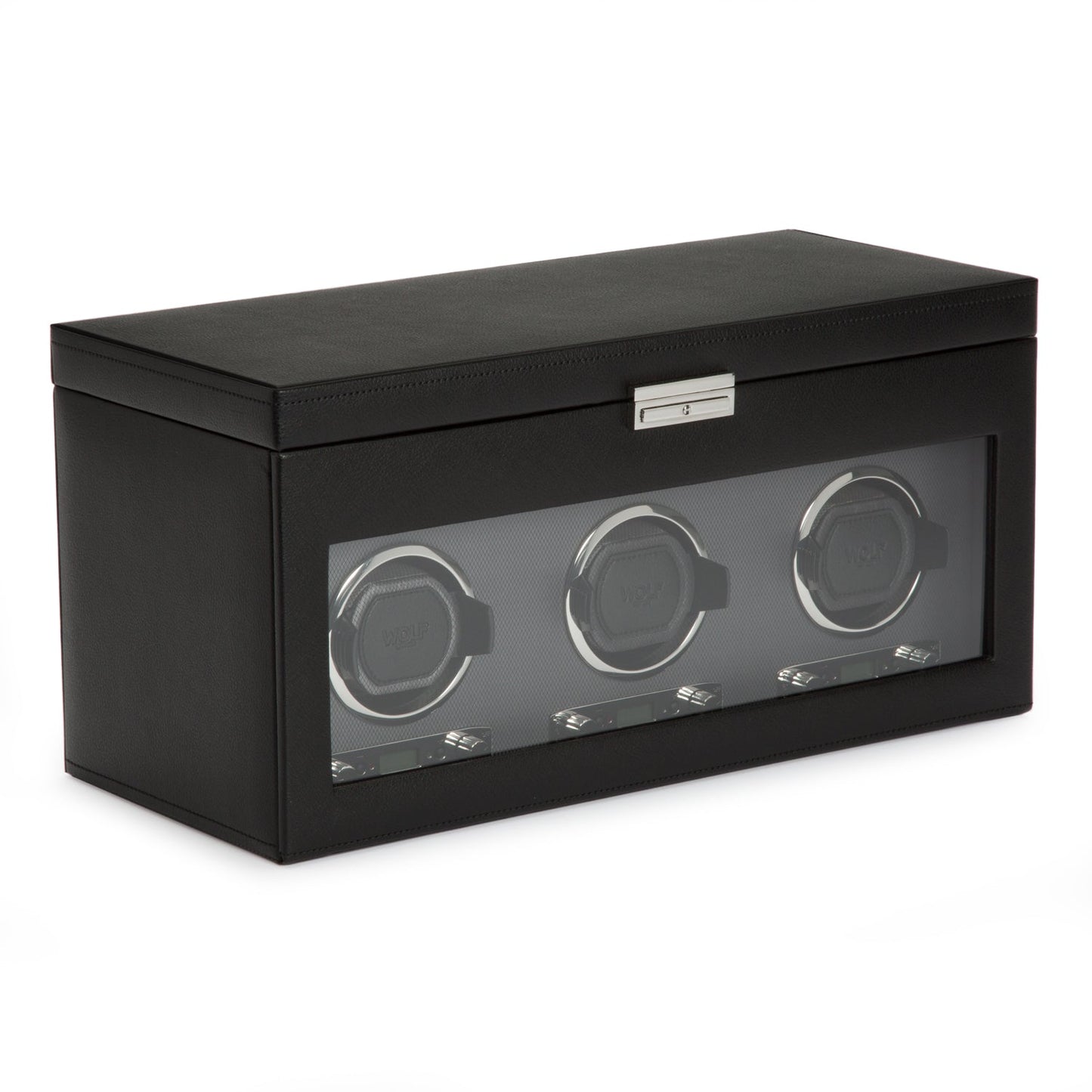 Wolf Viceroy Triple Winder with Storage Black