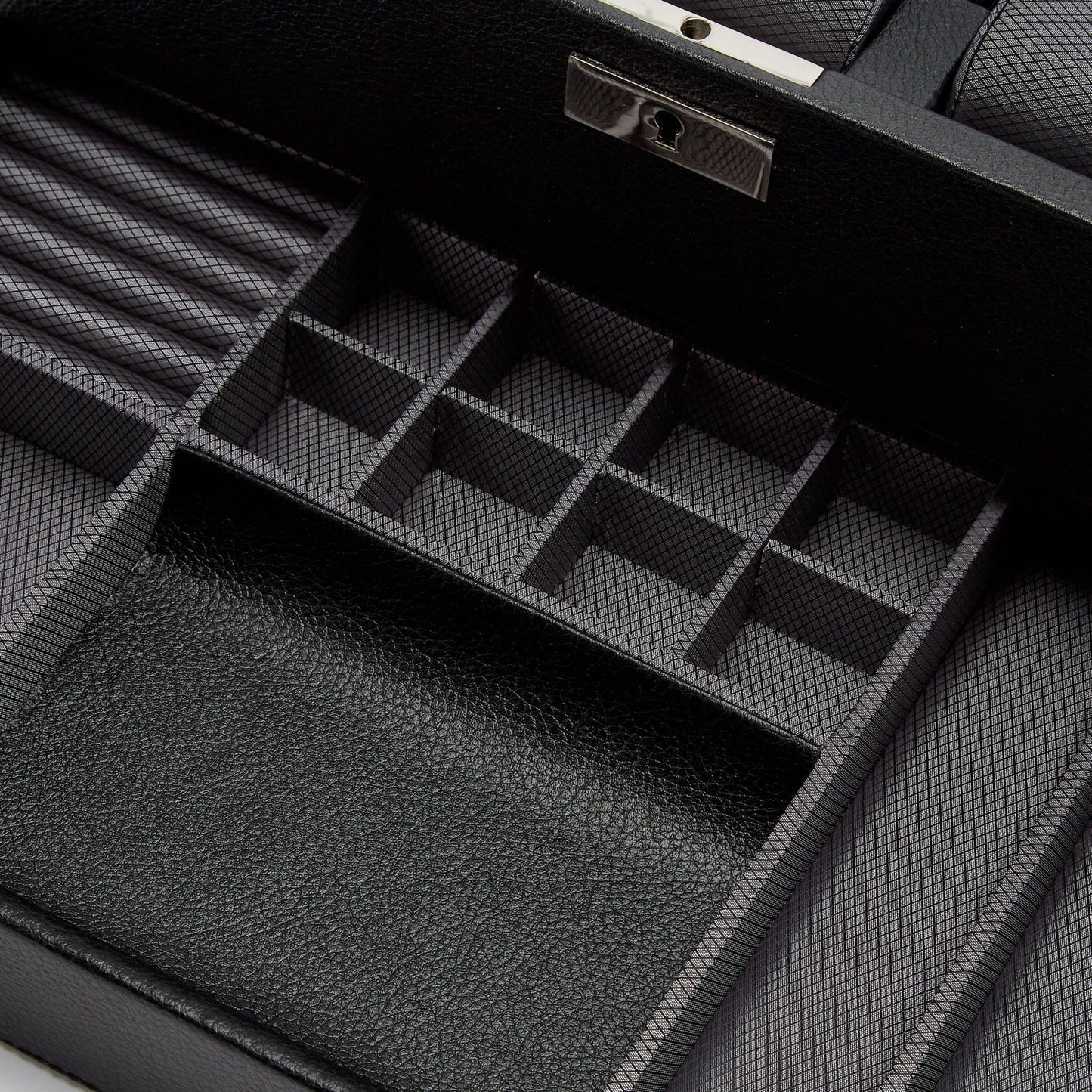 Wolf Viceroy 10 Pc Watch Box W/ Drawer Black