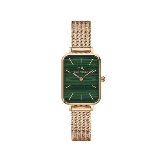 Daniel Wellington Quadro 20X26 Pressed Melrose Rose Gold & Goldreen Watch