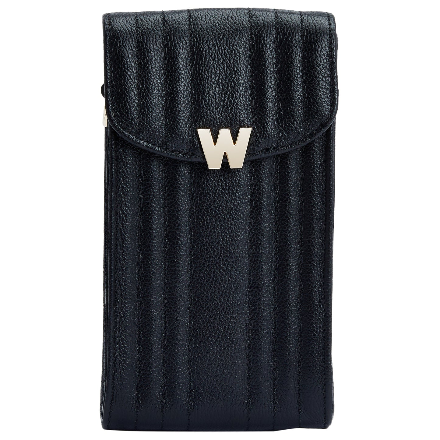 Wolf Mimi Phone Case with Wristlet & Lanyard Black