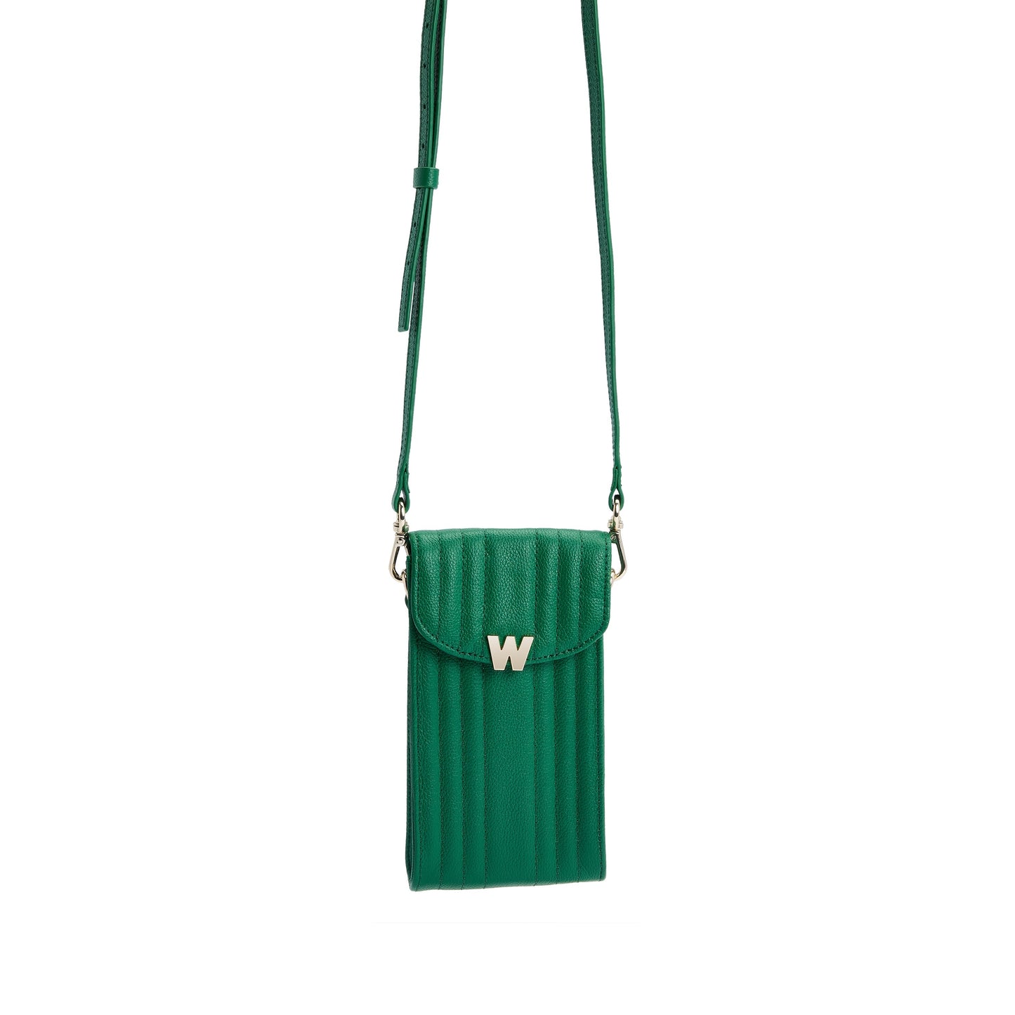 Wolf Mimi Phone Case with Wristlet & Lanyard Green