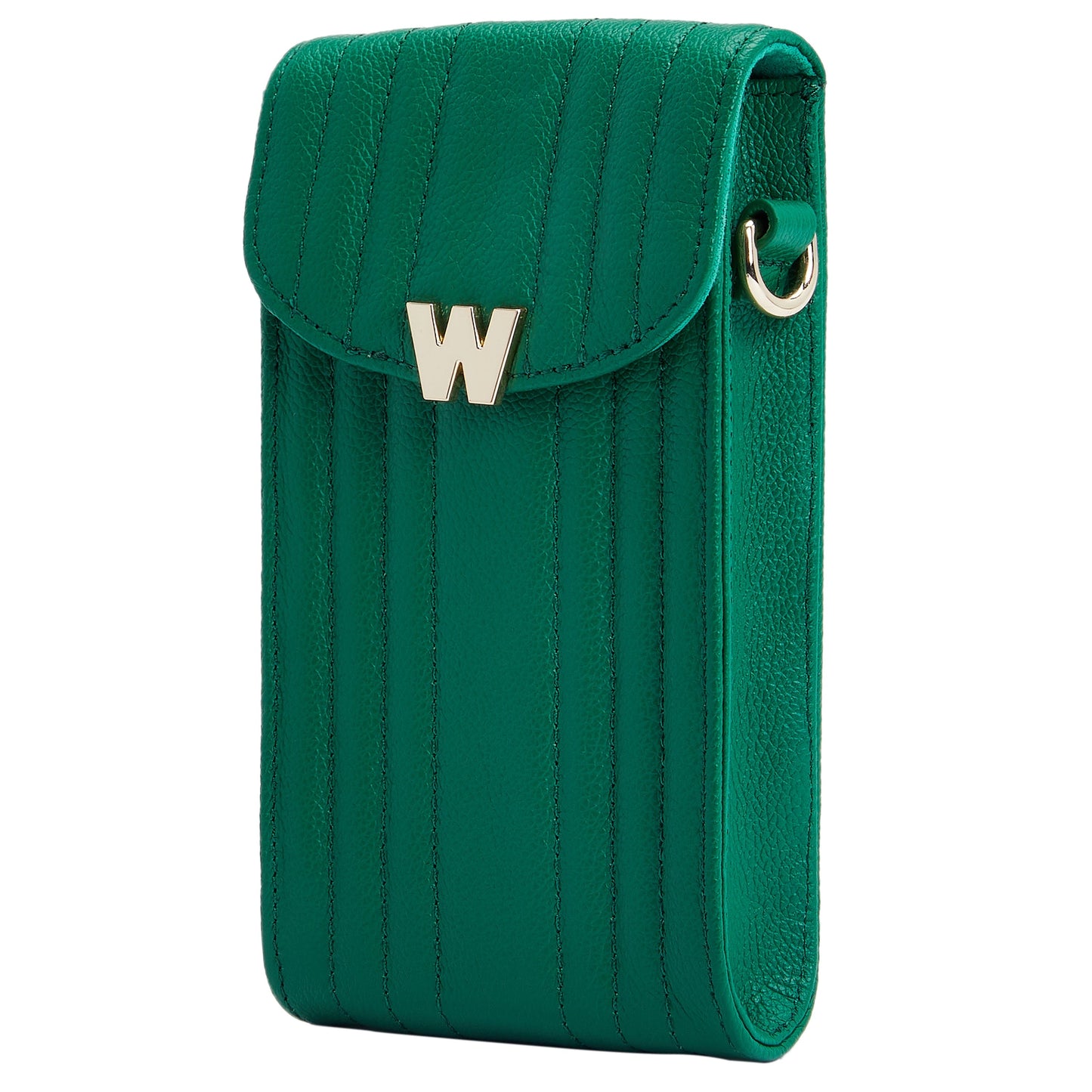 Wolf Mimi Phone Case with Wristlet & Lanyard Green