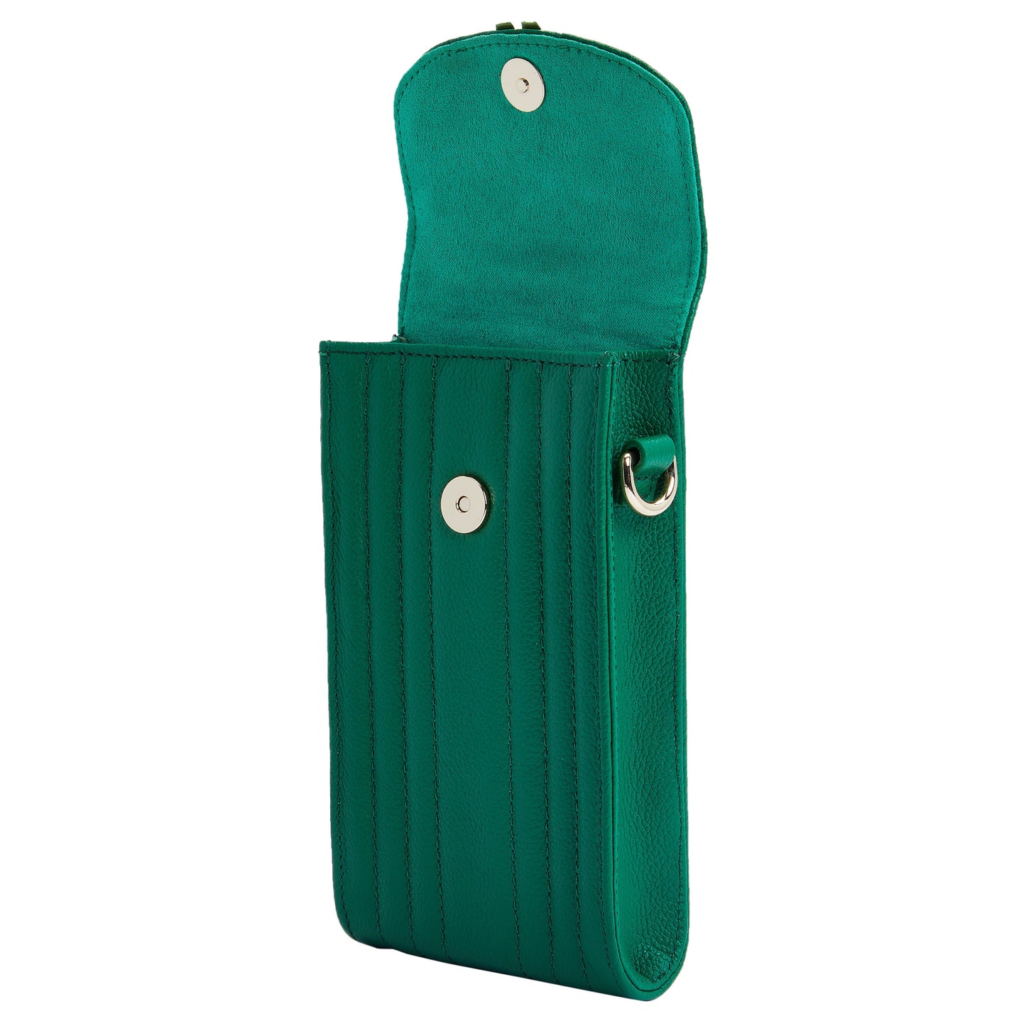 Wolf Mimi Phone Case with Wristlet & Lanyard Green