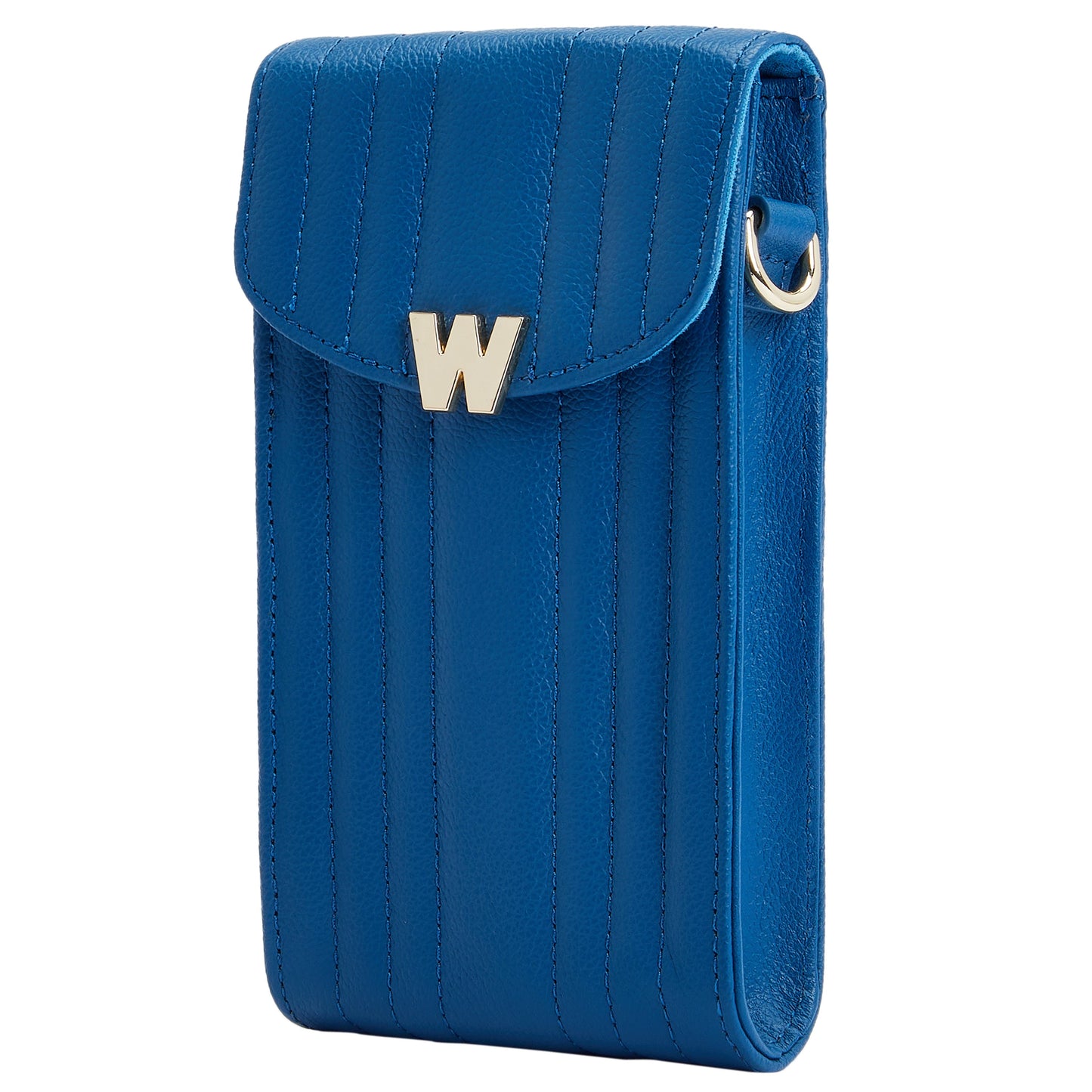 Wolf Mimi Phone Case with Wristlet & Lanyard Blue