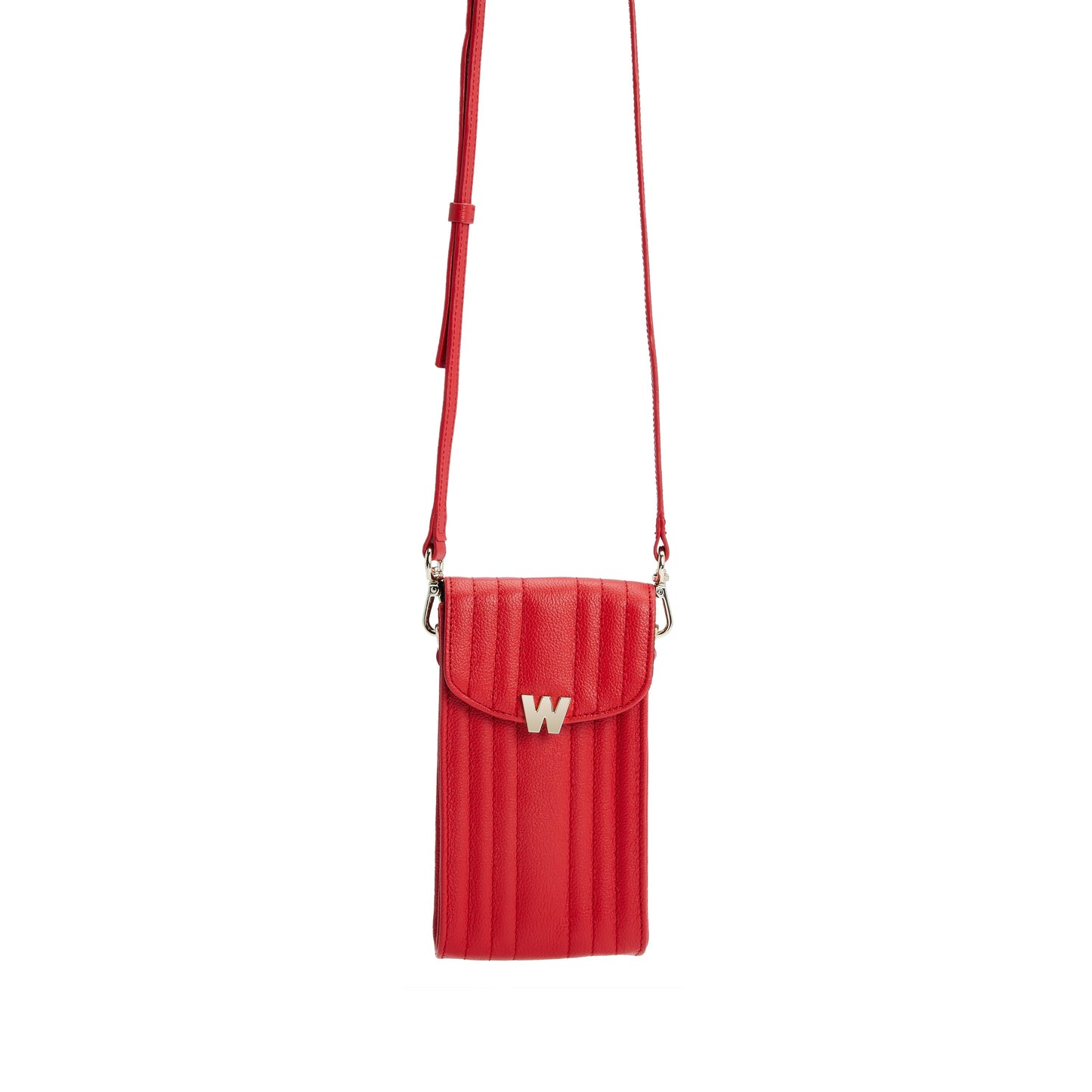 Wolf Mimi Phone Case with Wristlet & Lanyard Red
