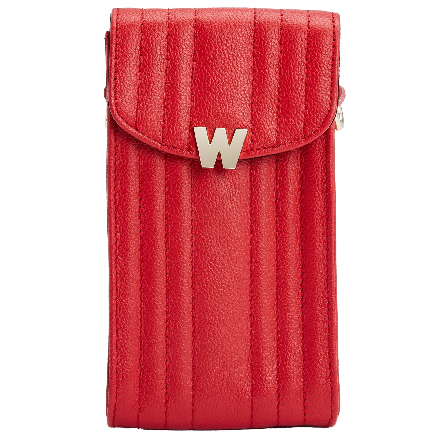 Wolf Mimi Phone Case with Wristlet & Lanyard Red