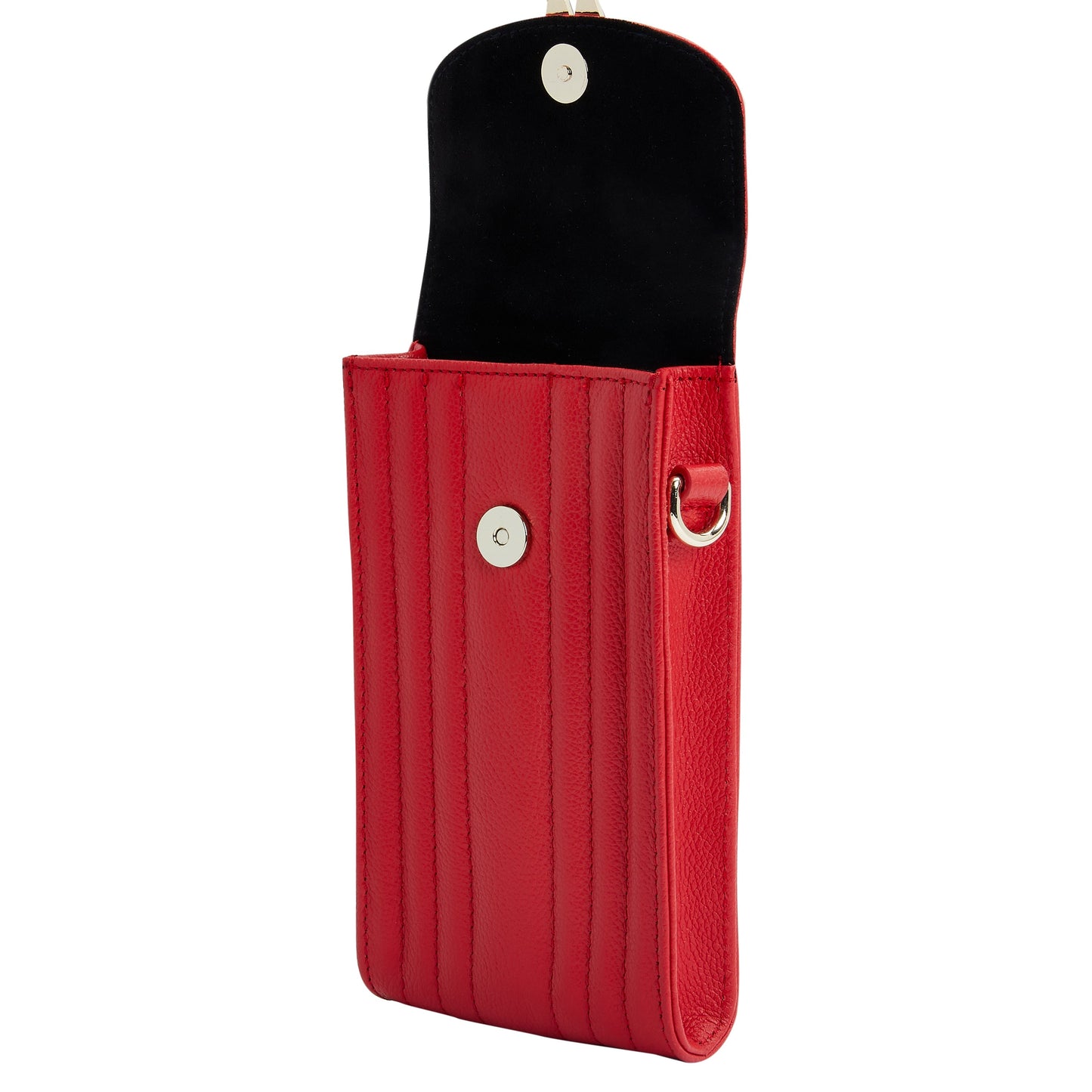 Wolf Mimi Phone Case with Wristlet & Lanyard Red