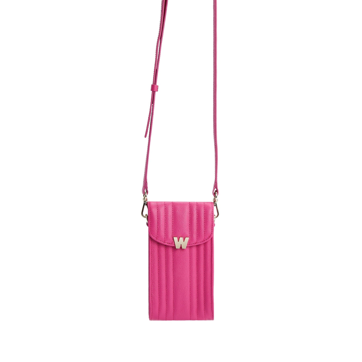 Wolf Mimi Phone Case with Wristlet & Lanyard Pink