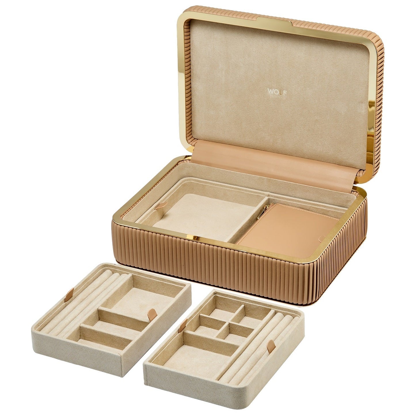 Wolf Bella Medium Jewellery Box Mocha