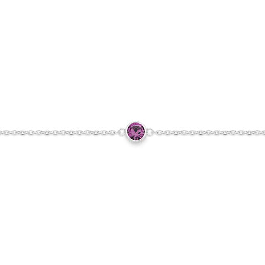 Silver FEBRUARY Birthstone Bracelet