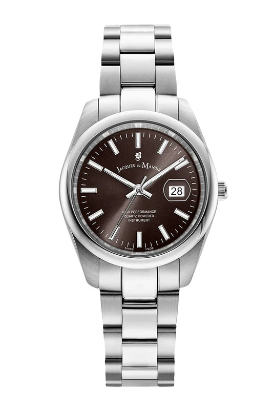 Jacques Du Manoir Inspiration Allure 32mm Black Dial Stainless Steel Strap Watch