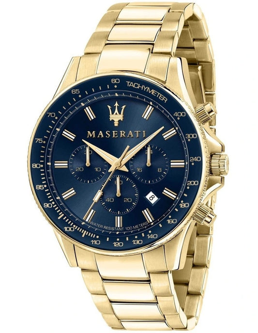 Maserati Sfida Chrono 44mm Gold Bracelet Watch R8873640008