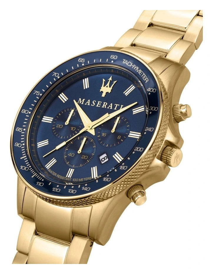 Maserati Sfida Chrono 44mm Gold Bracelet Watch R8873640008