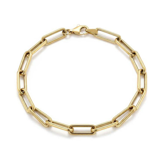 9ct Yellow Gold Paperchain Bracelet 20cm