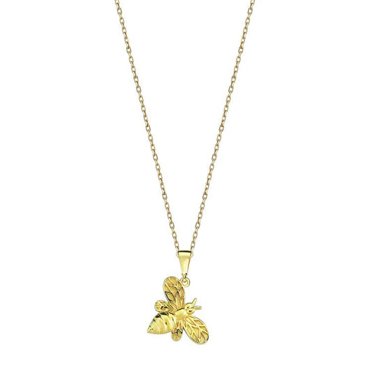 9ct Yellow Gold Bumble Bee Necklace 40-45cm