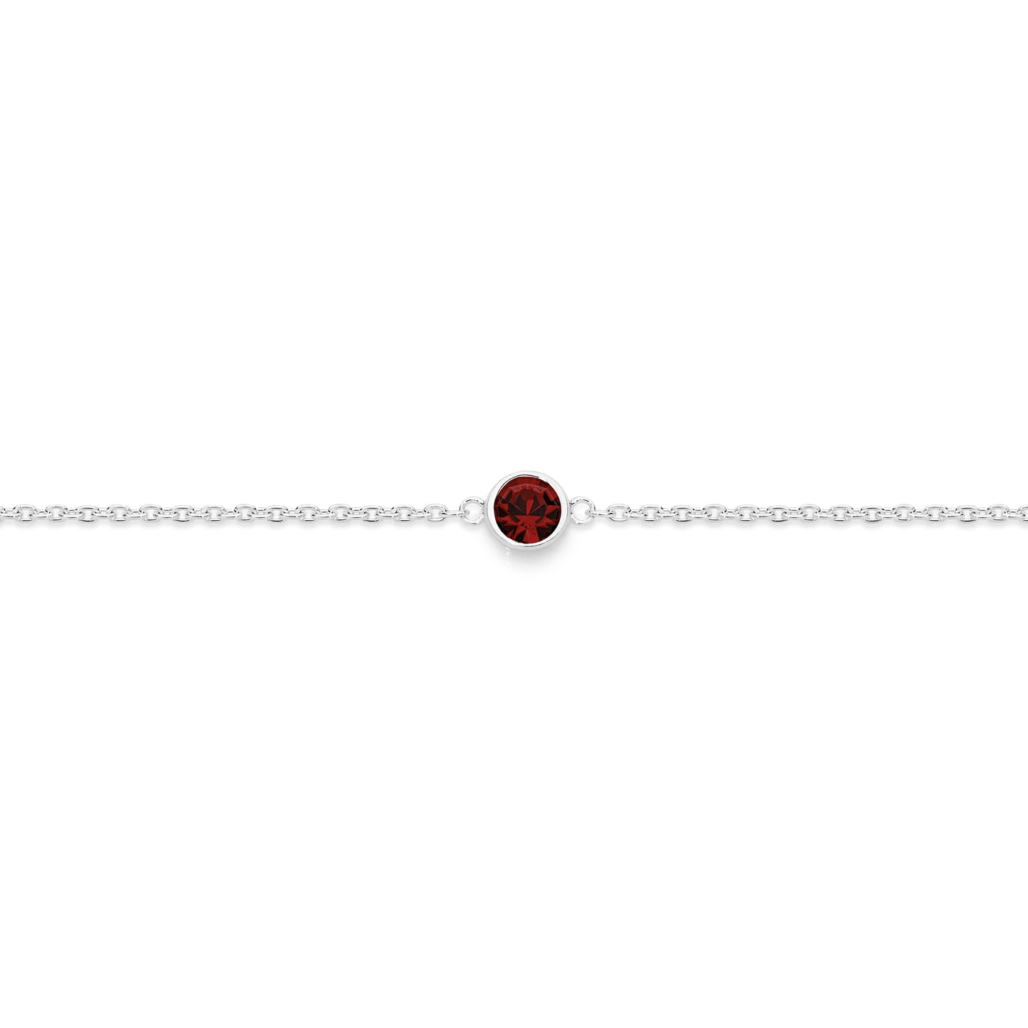 Silver JANUARY Birthstone Bracelet
