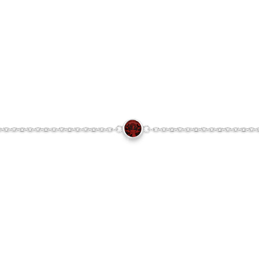 Silver JANUARY Birthstone Bracelet