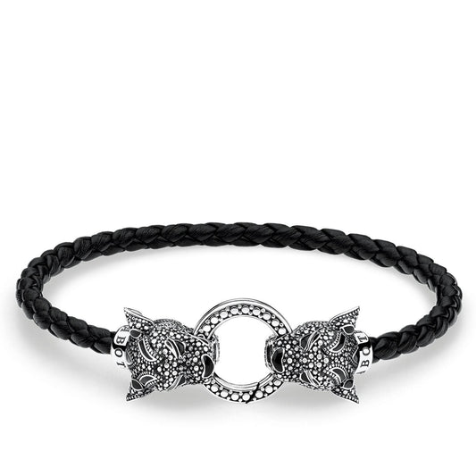 THOMAS SABO Leather Strap Black Cat