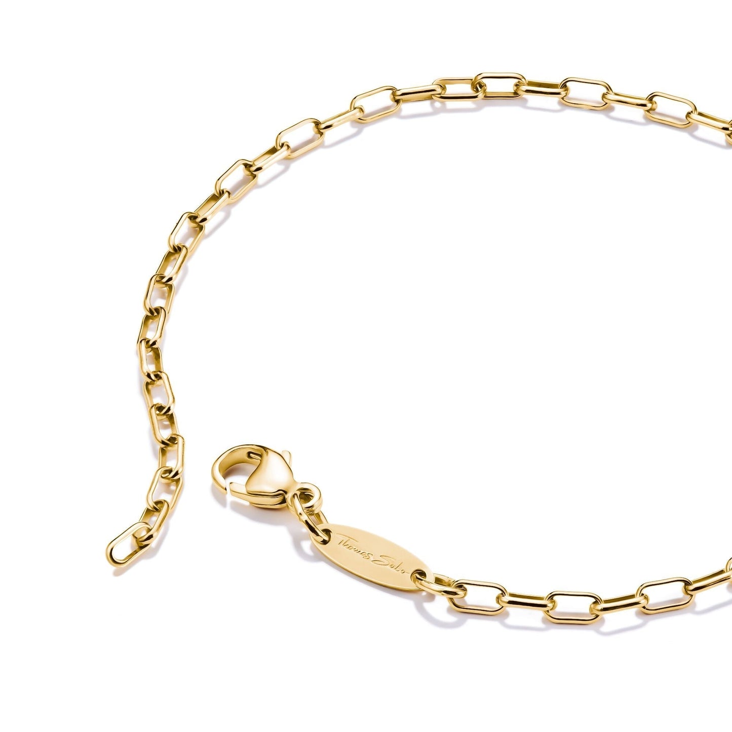 THOMAS SABO Charm bracelet paperclip Gold