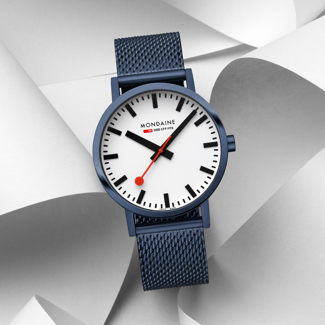 Mondaine Classic Mesh Blue 40mm - A660.30360.1BSBM