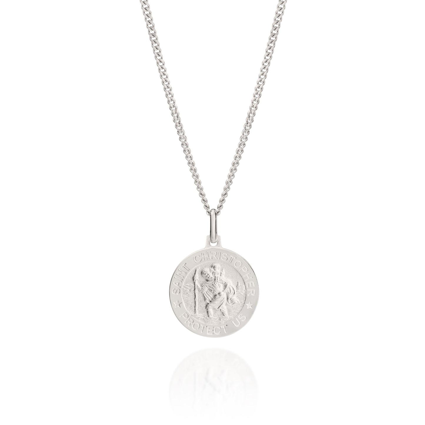 Silver 18mm St Christopher pendant