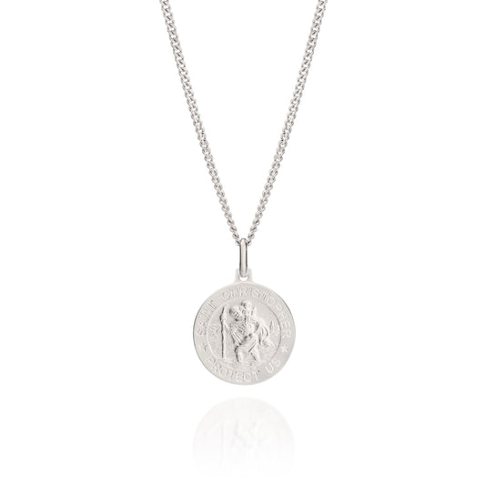 Silver 18mm St Christopher pendant
