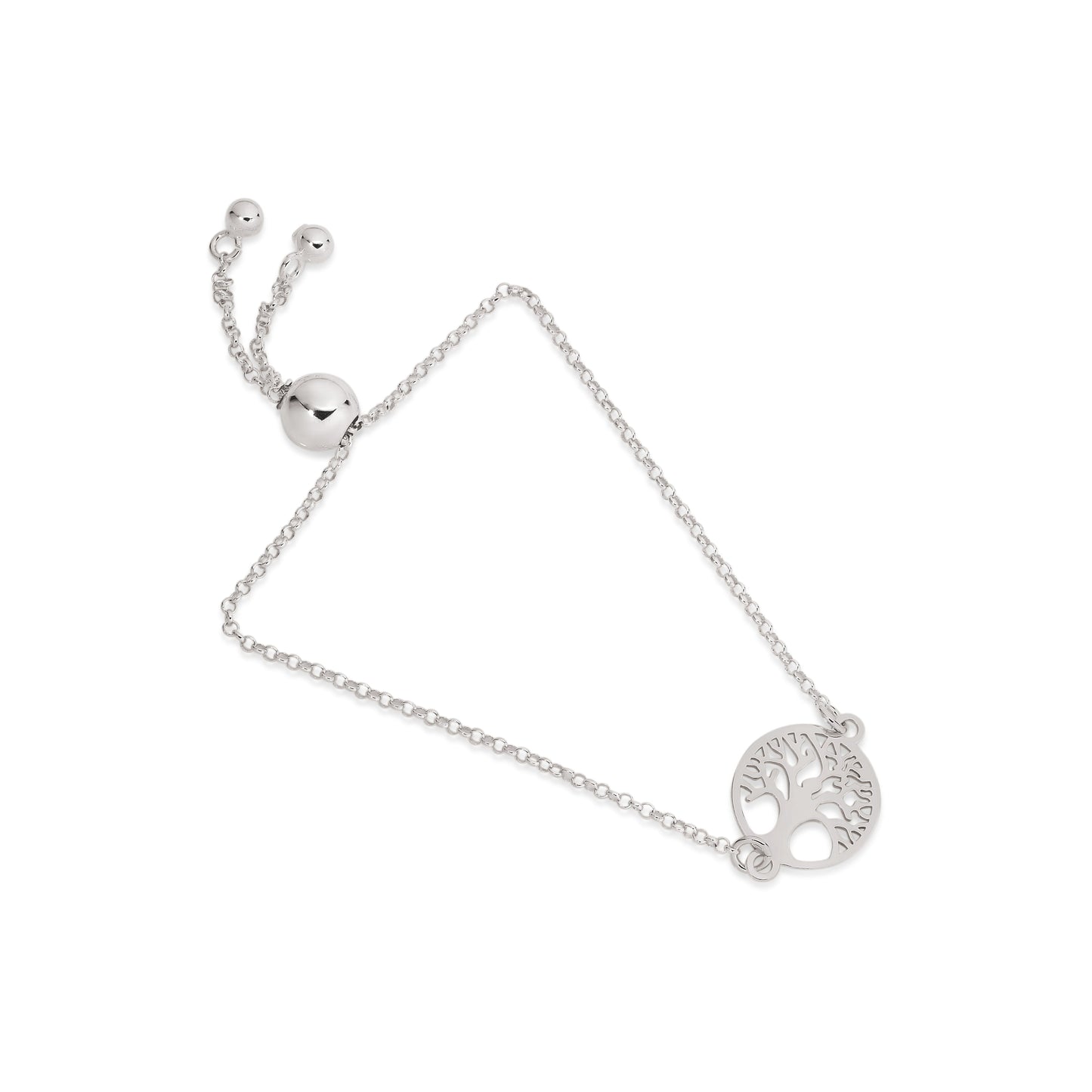 Silver tree of life slider Bracelet